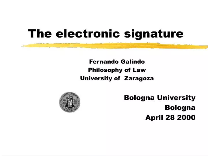 the electronic signature