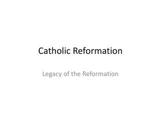 Catholic Reformation