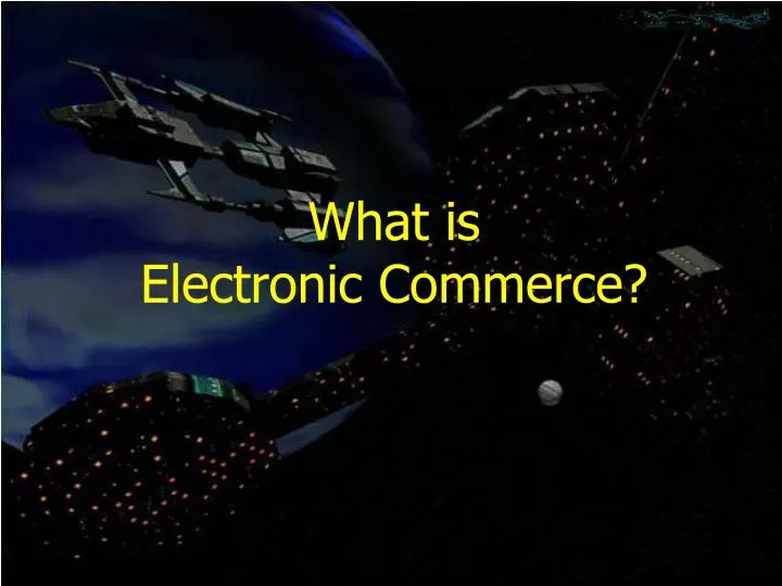 what is electronic commerce