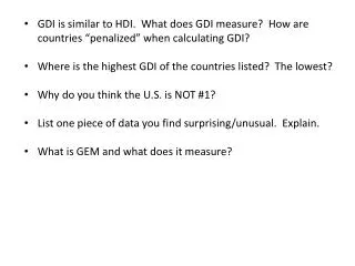 GDI and GEM questions