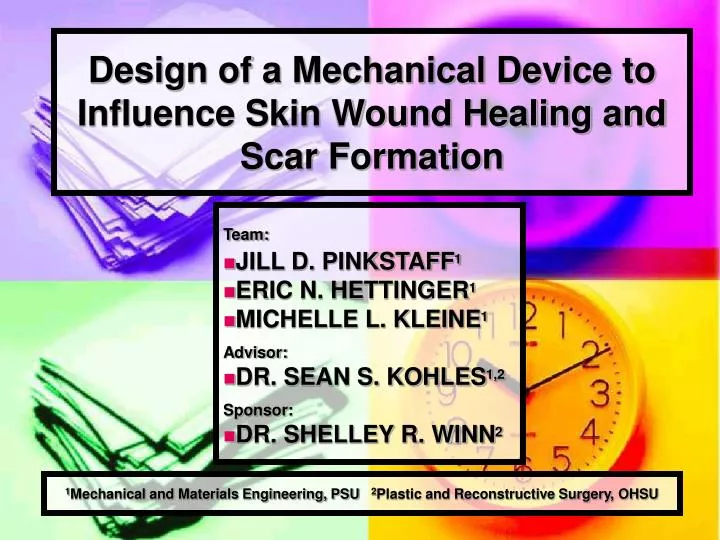 design of a mechanical device to influence skin wound healing and scar formation