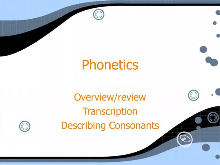 phonetics