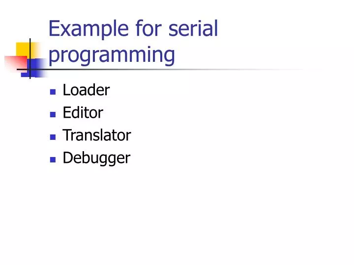 example for serial programming