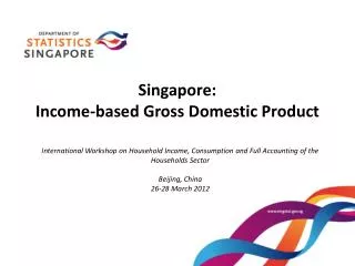 Singapore: Income-based Gross Domestic Product