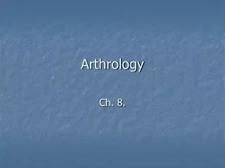 arthrology
