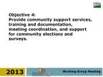 Community Support Services and Training for Elections and Surveys - slide 1