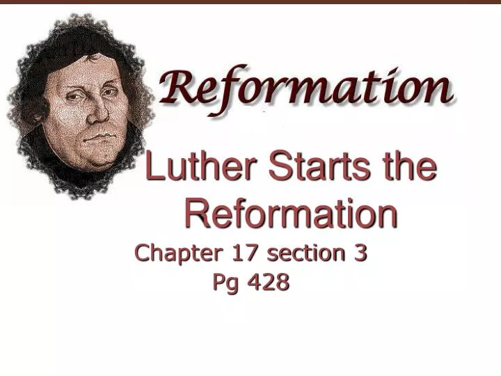 luther starts the reformation