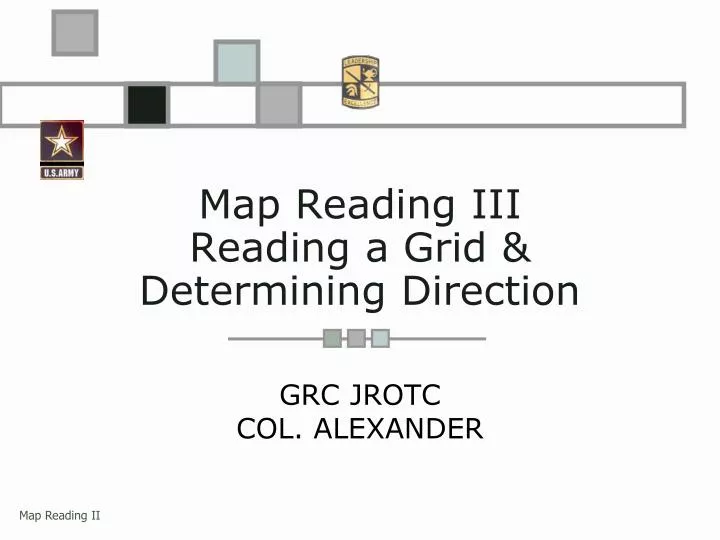 map reading iii reading a grid determining direction