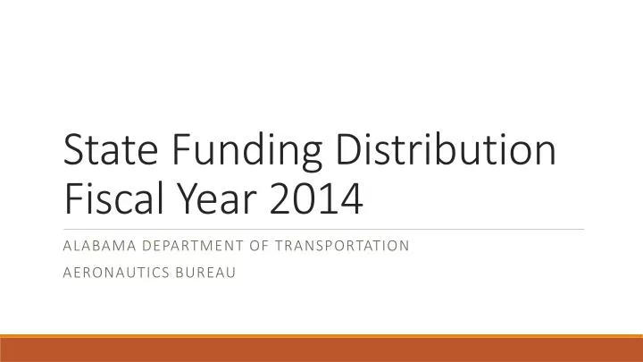 state funding distribution fiscal year 2014