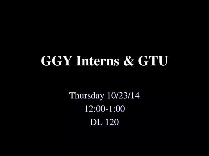 ggy interns gtu