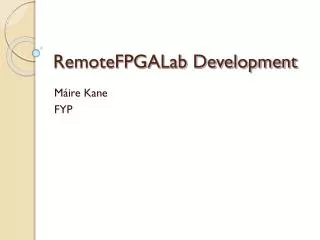 RemoteFPGALab Development