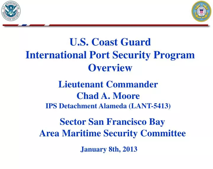 u s coast guard international port security program overview