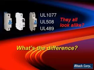 UL1077 UL508 UL489