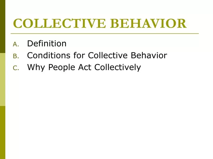 collective behavior
