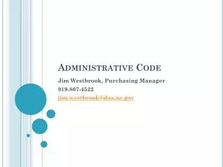Administrative Code