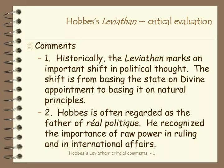 hobbes s leviathan critical evaluation