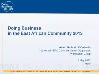 Doing Business in the East African Community 2013
