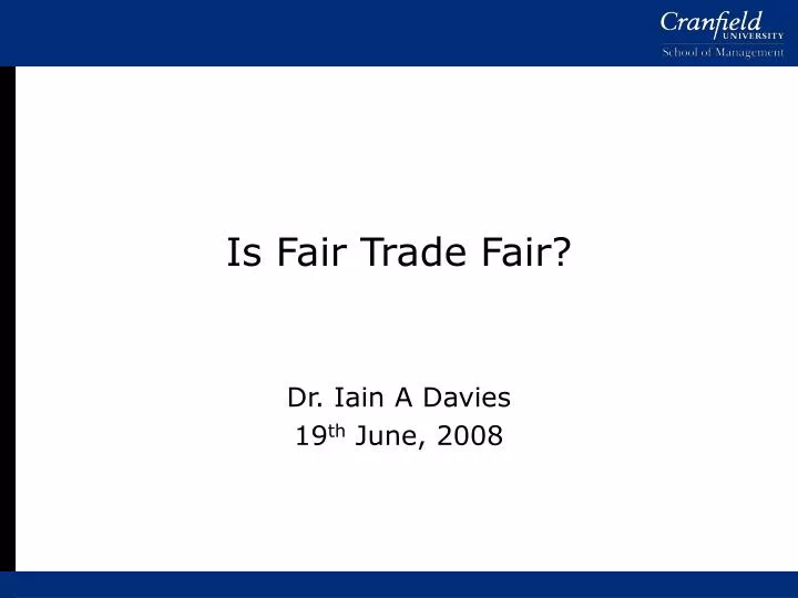 is fair trade fair