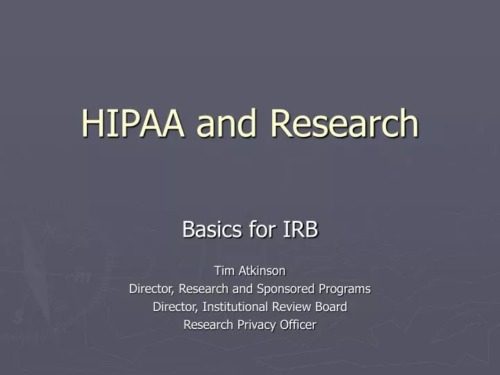hipaa and research