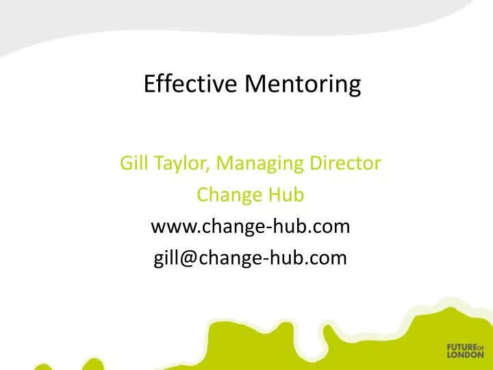 effective mentoring