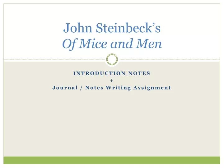 john steinbeck s of mice and men