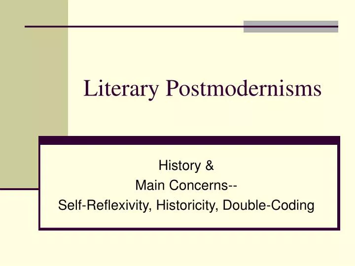 literary postmodernisms