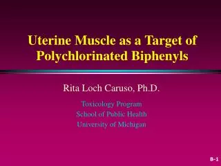 Uterine Muscle as a Target of Polychlorinated Biphenyls