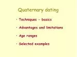 Quaternary dating - slide 1