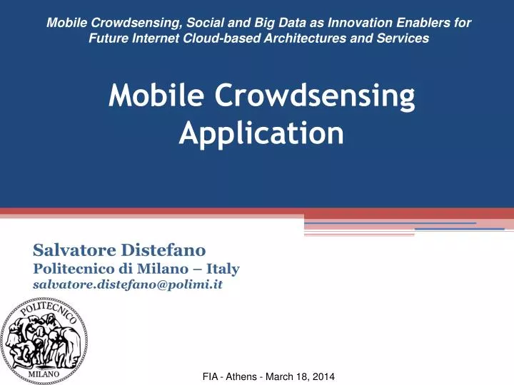 mobile crowdsensing application