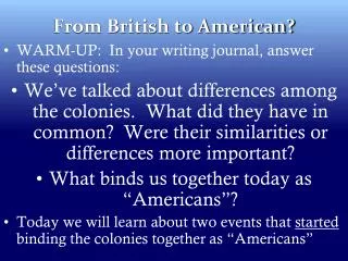 From British to American?