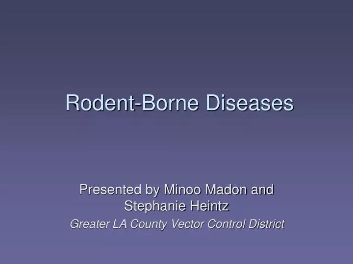 rodent borne diseases