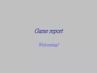 game report