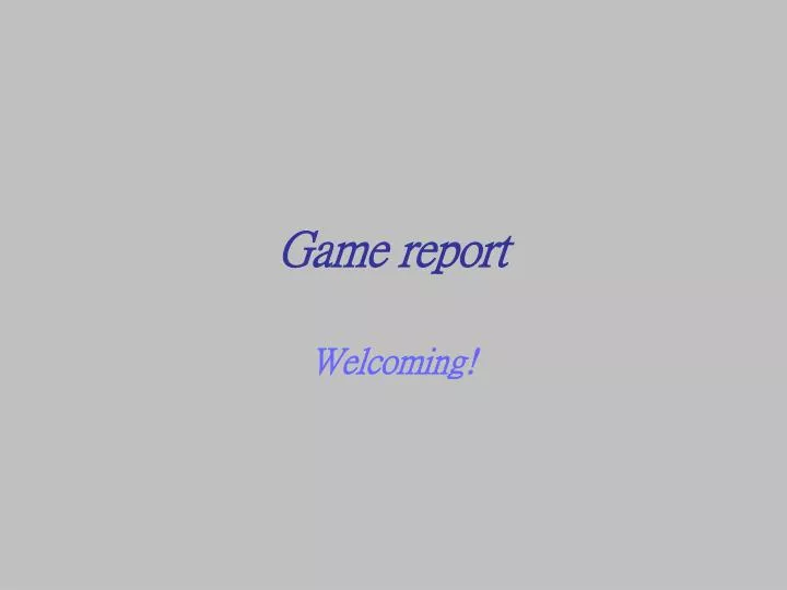 game report