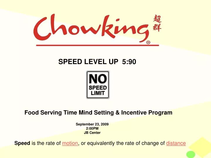 food serving time mind setting incentive program