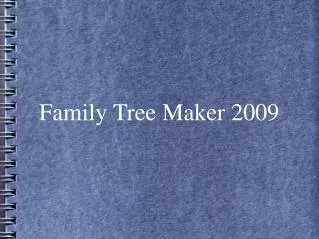 Family Tree Maker 2009