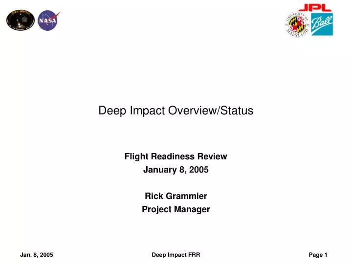 deep impact overview status