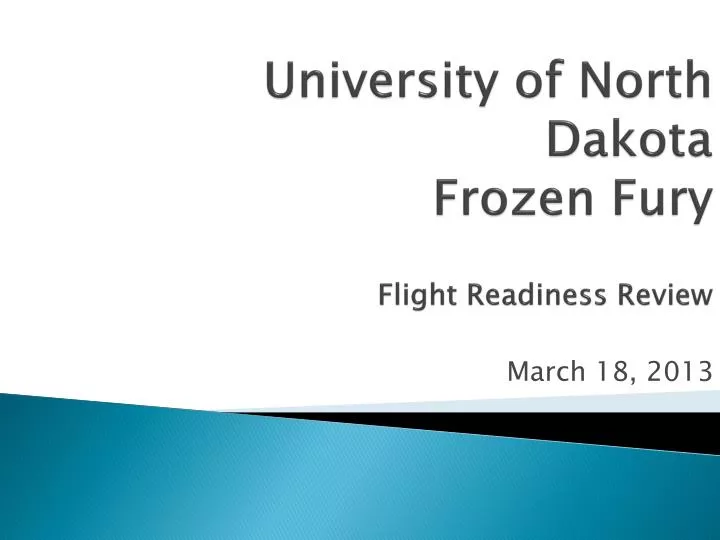 university of north dakota frozen fury flight readiness review