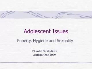Adolescent Issues