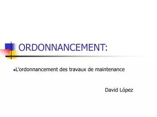 ordonnancement