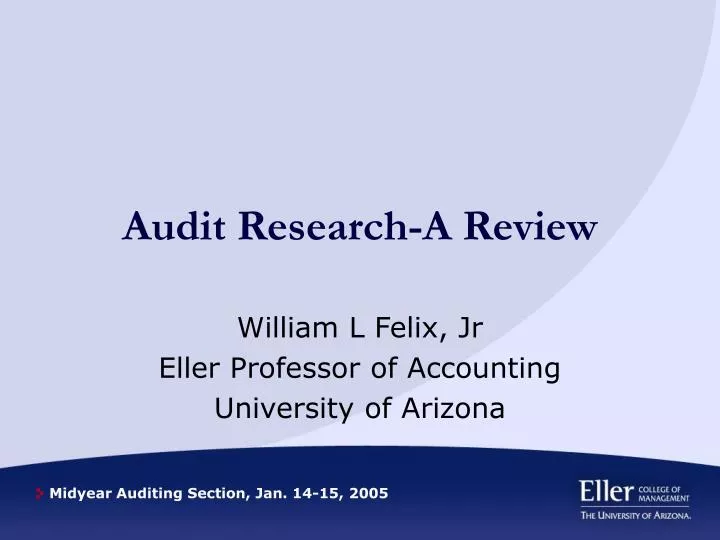 audit research a review
