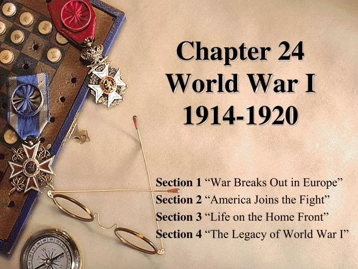 chapter 24 world war i 1914 1920