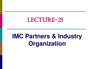 IMC Partners &amp; Industry Organization