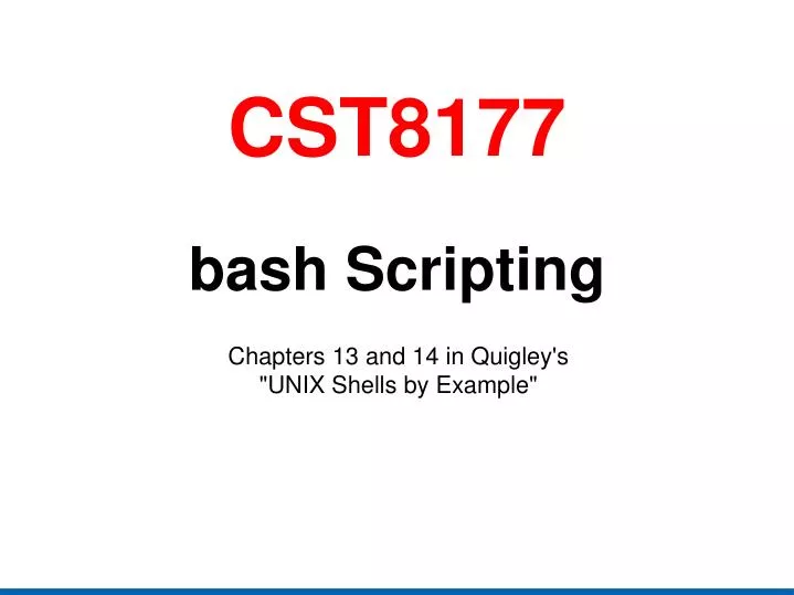 cst8177 bash scripting