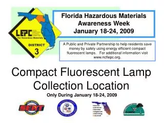 Florida Hazardous Materials Awareness Week January 18-24, 2009