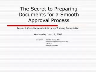 The Secret to Preparing Documents for a Smooth Approval Process