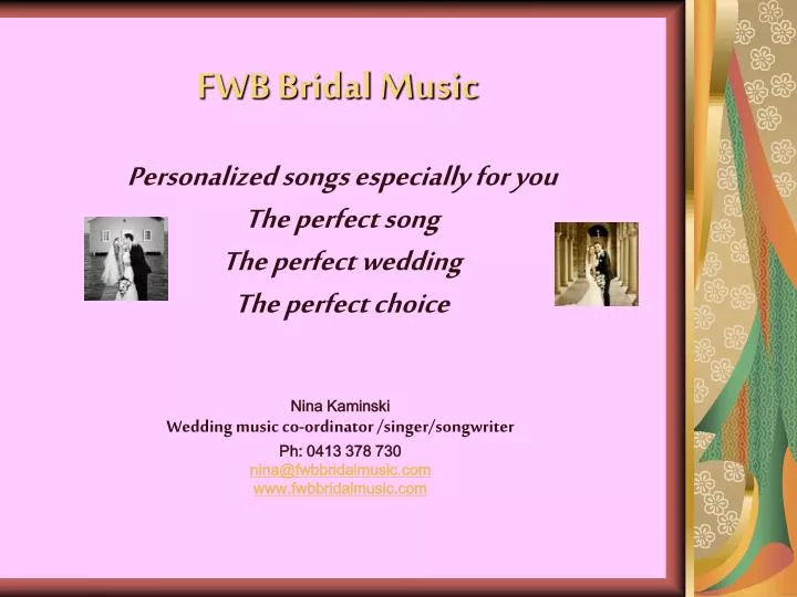 fwb bridal music