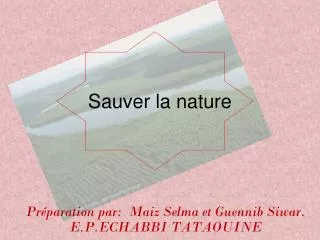 sauver la nature