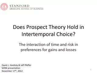 Does Prospect Theory Hold in Intertemporal Choice?
