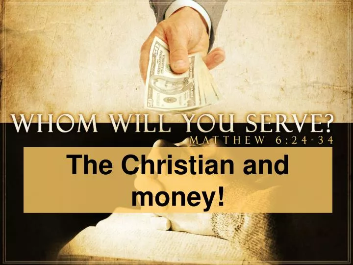 the christian and money