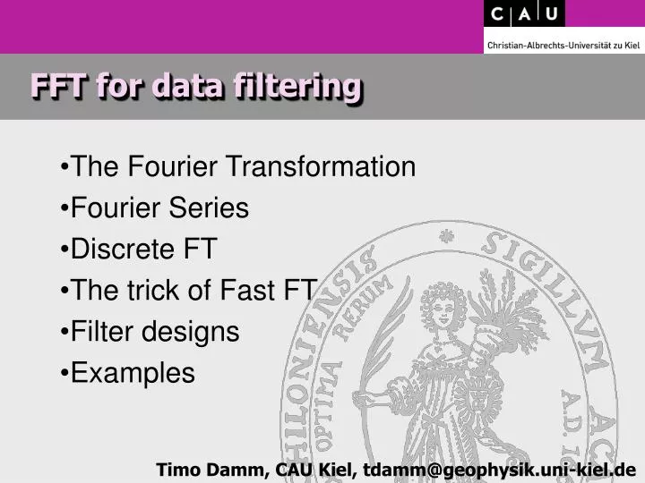 fft for data filtering